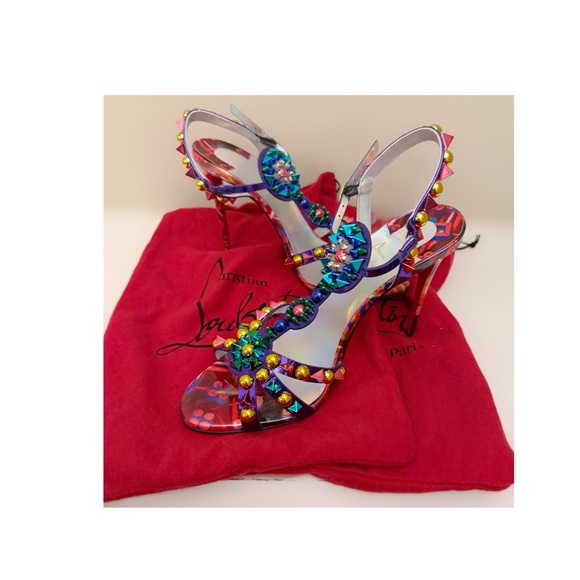 Brand New, With Tags, Christian Louboutin Goldora 100 Patent Sandals - Picture 5 of 15